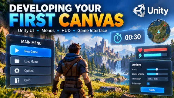 ساخت اولین رابط کاربری با Canvas در یونیتی